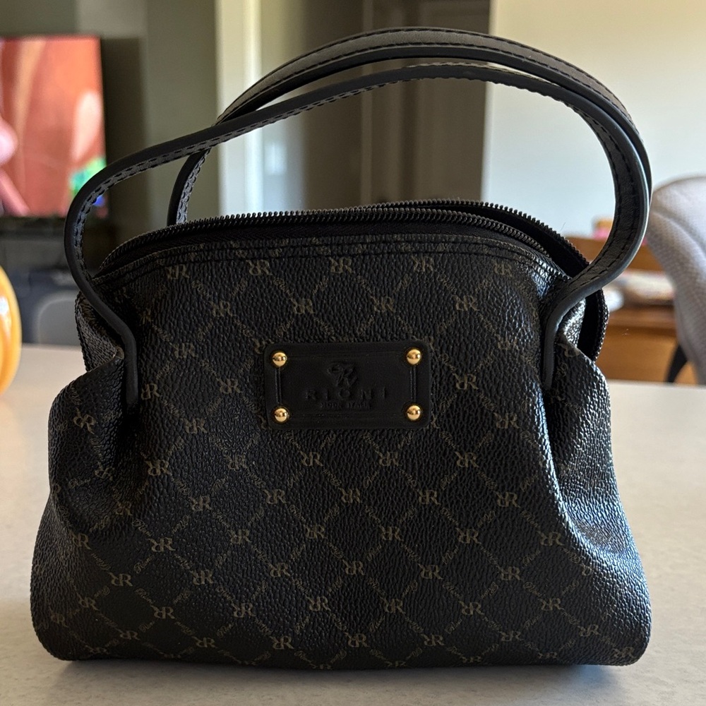 Rioni Black Patterned Baby Evening Bag